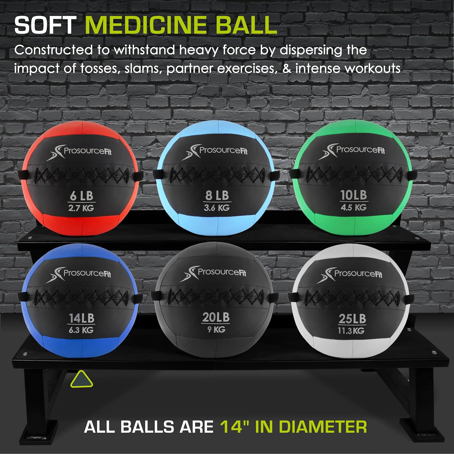 ProSource Soft Medicine Balls for CrossFit Wall Ball and Full Body ...